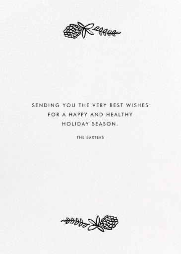 Botanical Lace (Photo) - Holiday Card by Rifle Paper Co. - Back