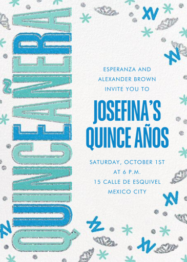 Glitter Glamour - Quinceañera Invitation by Paperless Post