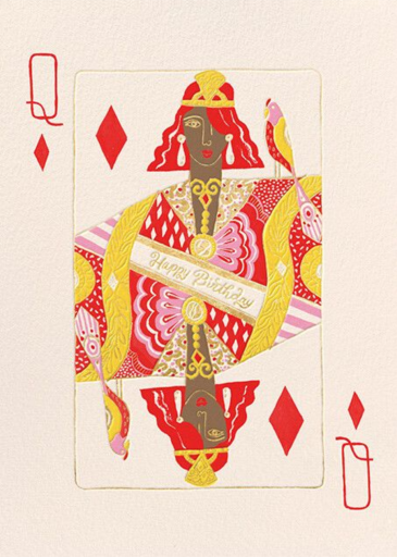 Queen of Diamonds (Danielle Kroll) - Birthday Card by Red Cap Cards