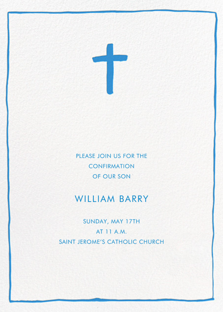 Crux Emblem - Baptism & Christening Invitation by Linda and Harriett