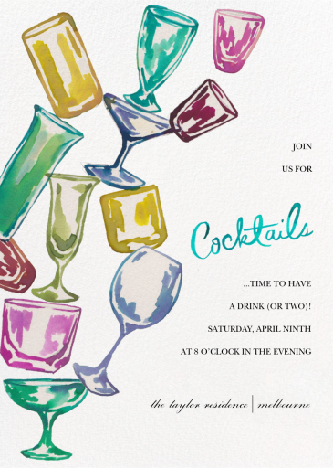 Tipsy Cocktails - Invitation by Happy Menocal