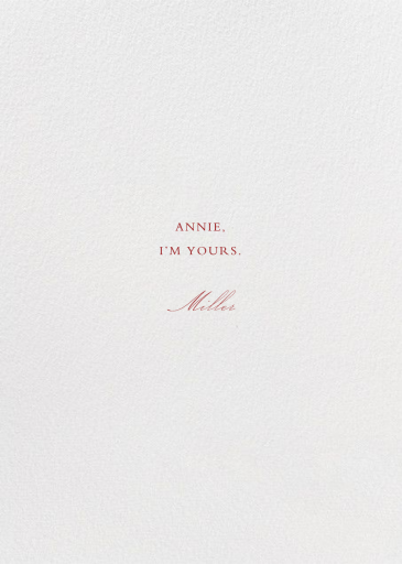 Flourished Love - Valentine's Day Card by Bernard Maisner - Back