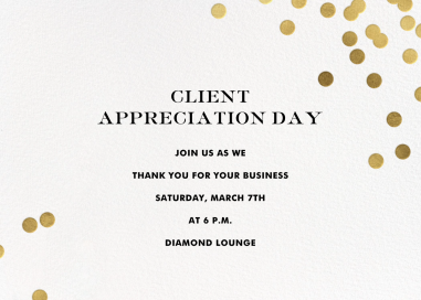 Confetti kate spade new york - Client Appreciation Invitation by kate spade new york