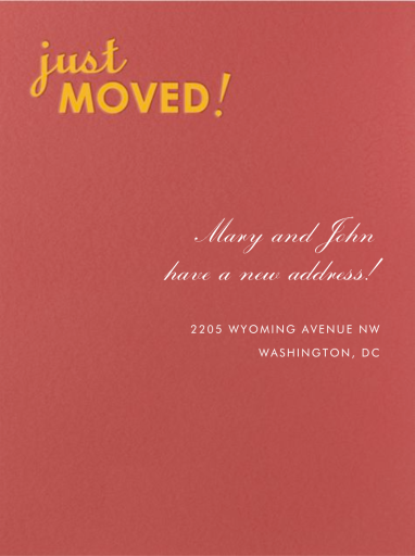 Just Moved - Moving Announcement by Paperless Post