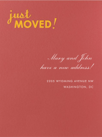 Just Moved - Moving Announcement by Paperless Post