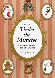 Holiday Icons Framed Invitation