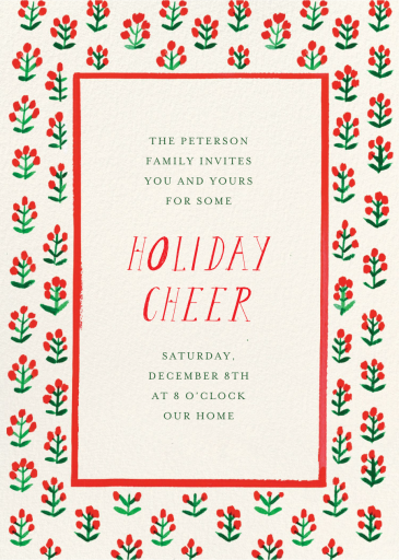 Sprig Pattern - Invitation by Mr. Boddington's Studio