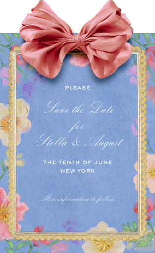 Satin Bow - Save the Date by Fin Fellowes