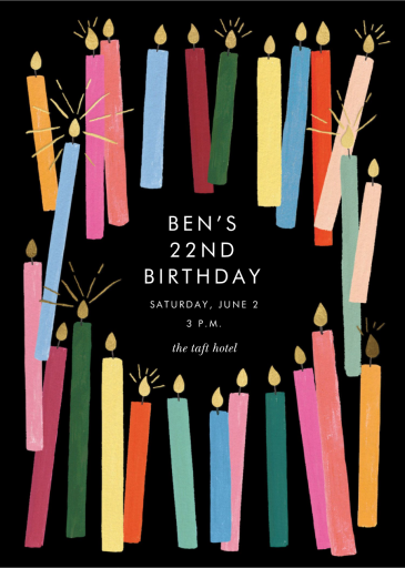 Happy Birthday Candles - Birthday Invitation by Rifle Paper Co.