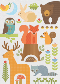 Forest Parade (Double-sided) by Petit Collage