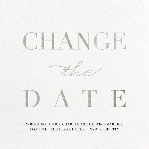 Remnant (Change the Date) - Change the Date Card by paperless_post