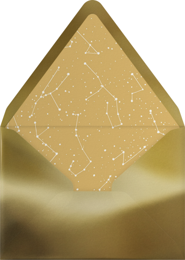 Starry Night New Year Card Envelope