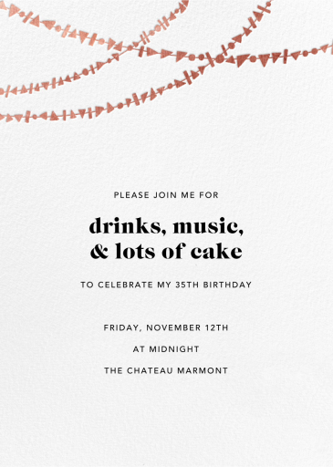 Streamer Shapes (Tall) - Birthday Invitation by Paperless Post