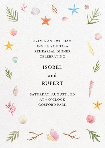 Seashells - Rehearsal Dinner Invitation by Paper Source