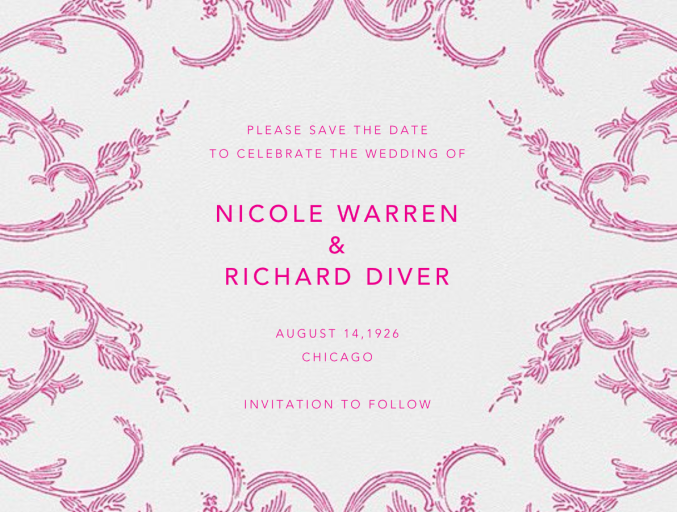 Silk Brocade I (Save The Date) - Save the Date by Oscar de la Renta