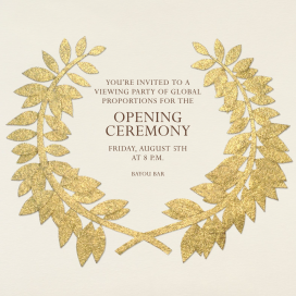 Gold Wreath by Paperless Post