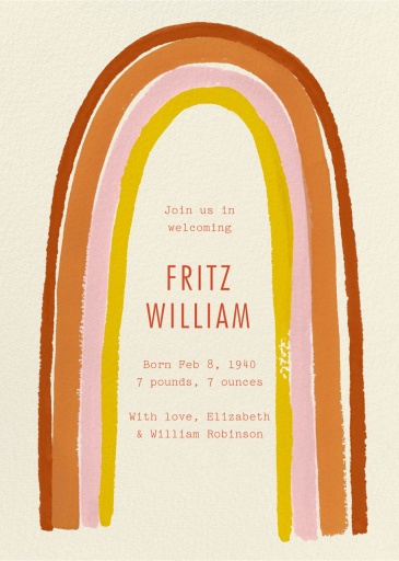 Bright Bow - Birth Announcement by Paperless Post