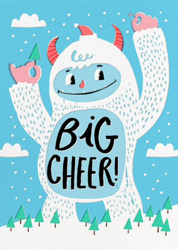 Yeti Cheer - Greeting Card by Hello!Lucky