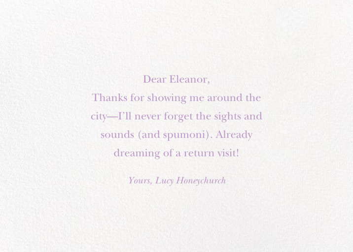 Purple Wildflower - Valentine's Day Card by Felix Doolittle - Back