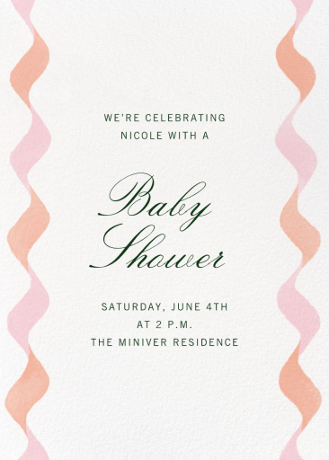 Twirling Streamers - Baby Shower Invitation by paperless_post