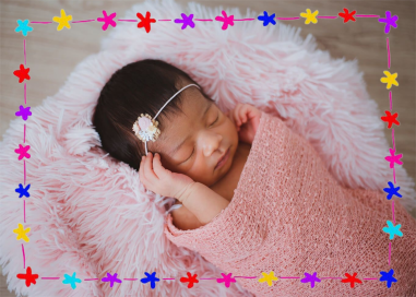 Floral Bunting Border by Linda and Harriett