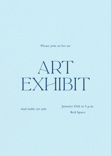 Glacier - Art Exhibition Invitation by Paperless Post