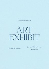 Glacier - Art Exhibition Invitation by Paperless Post