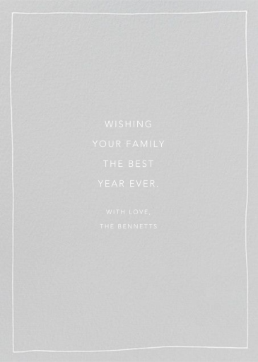 Cursive Holidays - Holiday Card by Linda and Harriett - Back