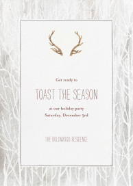 Antlers on the Mantle - Holiday Save the Date by Paperless Post