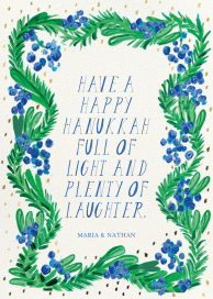 Blue Berries - Hanukkah Card by Mr. Boddington's Studio