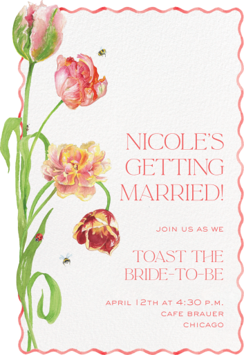 Blooming Tulips - Invitation by Clementina Sketchbook