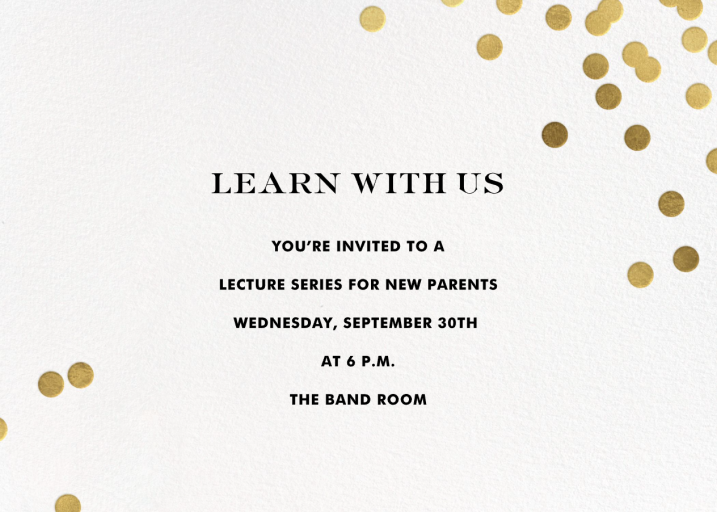 Confetti kate spade new york - School Event Invitation by kate spade new york
