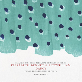 Silk a Pois - Rehearsal Dinner Invitation by Oscar de la Renta