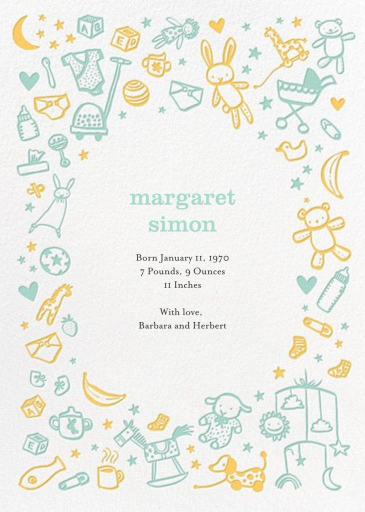 Baby Things - Baby Announcement by Hello!Lucky