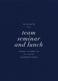 Navy - Seminar Invitation by Paperless Post