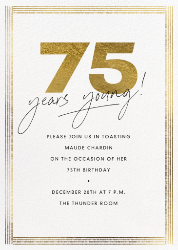 50 Years Young (Gold)  - Birthday Invitation by Paperless Post