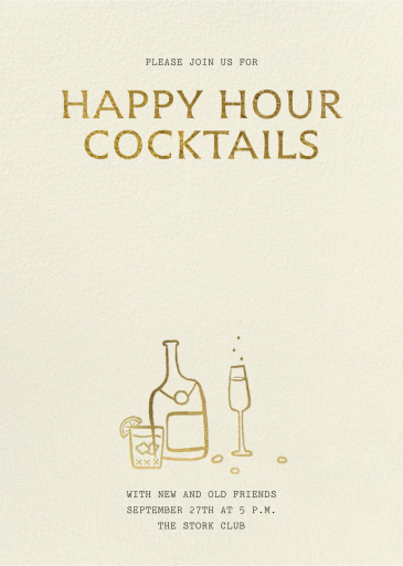 Ink Drink - Happy Hour Invitation by Paperless Post