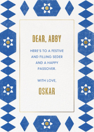 Styled Tiles - Passover Card by Paperless Post