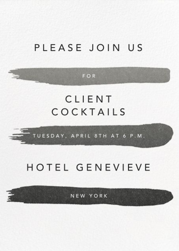 Gradient Brush Strokes - Cocktail Party Invitation by Paperless Post