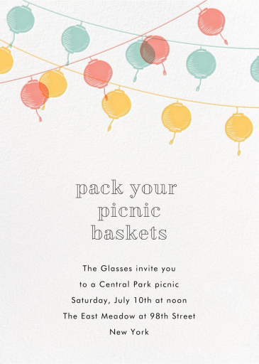 Golden String Lanterns - Summer Party Invitation by Paperless Post