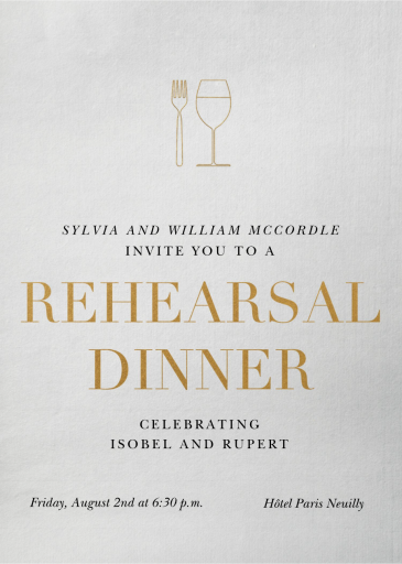 Perfect Pairing - Rehearsal Dinner Invitation by Paperless Post