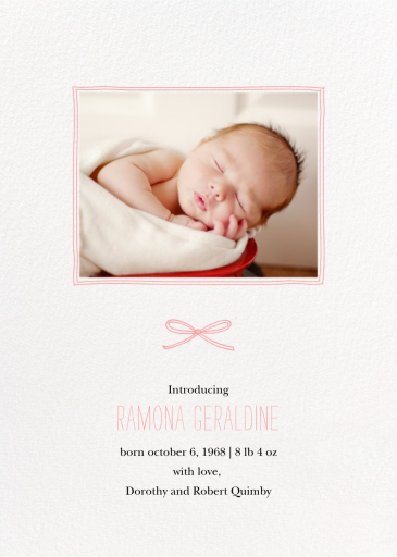 Organic Border - Birth Announcement by Paperless Post