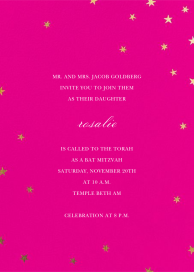Nightly (Tall) - Bar & Bat Mitzvah Invitation by Paperless Post