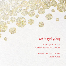 Radiant Swirls (Square) - New Year's Eve Invitation by Oscar de la Renta