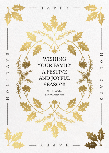 Winter Crest - Holiday Card by Paperless Post