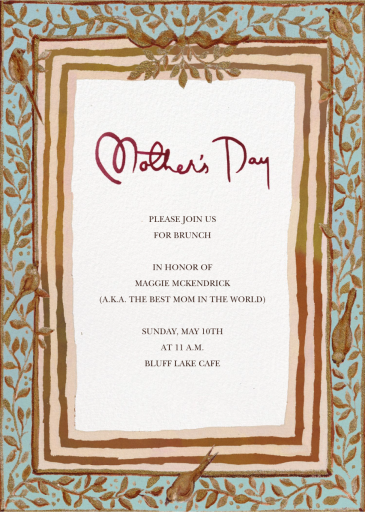 Fancy Frame - Mother's Day Invitation by Happy Menocal