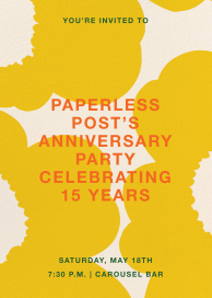 Abstract Yellow Blob Pattern Invitation