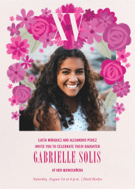 Flores Pintadas Photo - Quinceañera Invitation by Paperless Post