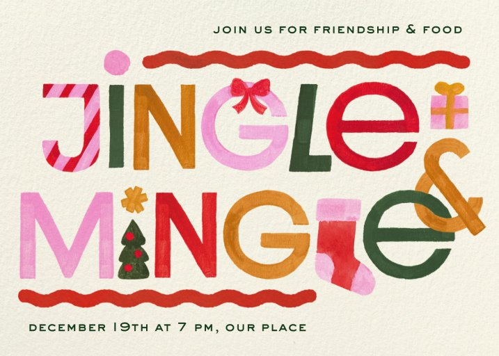 Jingle Mingle Holiday Invitation