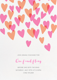 Hearts a Flutter - Bachelorette Party Invitation by Hello!Lucky